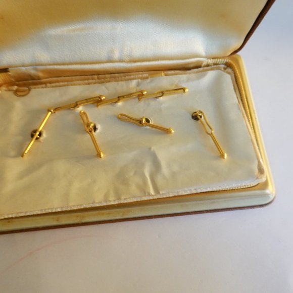 Antique Cufflinks and Studs Complete Set - Picture 2 of 3